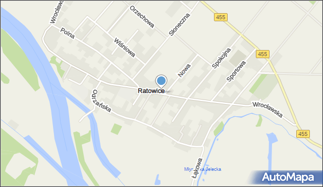 Ratowice gmina Czernica, Wrocławska, mapa Ratowice gmina Czernica