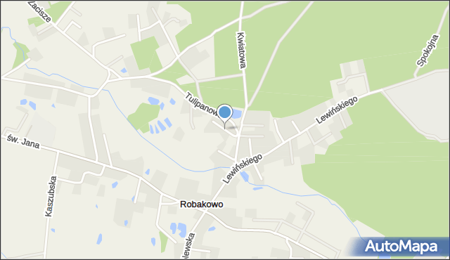 Robakowo gmina Luzino, Wrzosowa, mapa Robakowo gmina Luzino