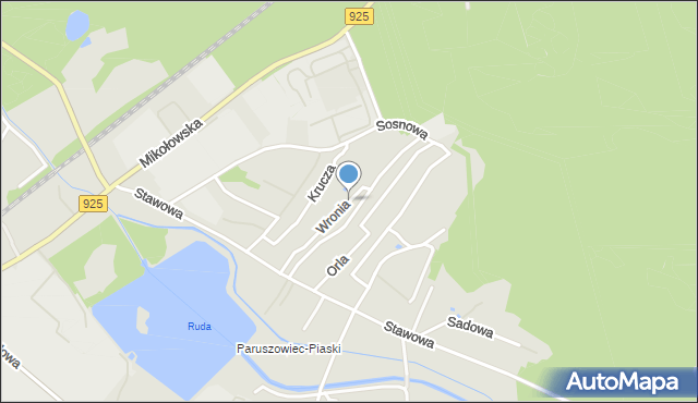 Rybnik, Wronia, mapa Rybnika