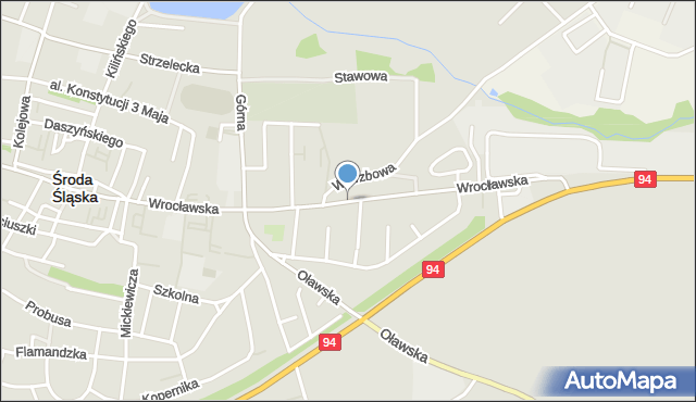 Środa Śląska, Wrocławska, mapa Środa Śląska