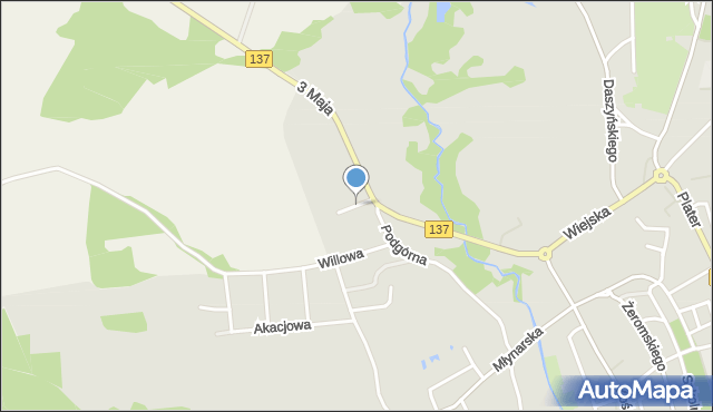 Sulęcin, Wrzosowa, mapa Sulęcin