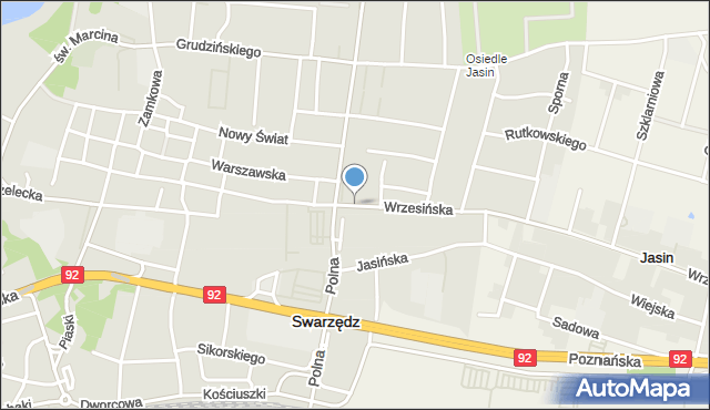 Swarzędz, Wrzesińska, mapa Swarzędz