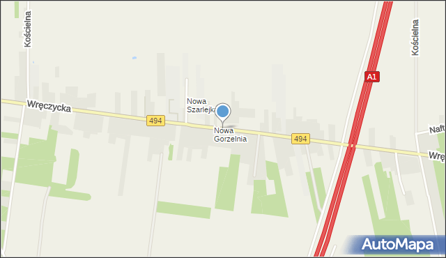 Szarlejka, Wręczycka, mapa Szarlejka