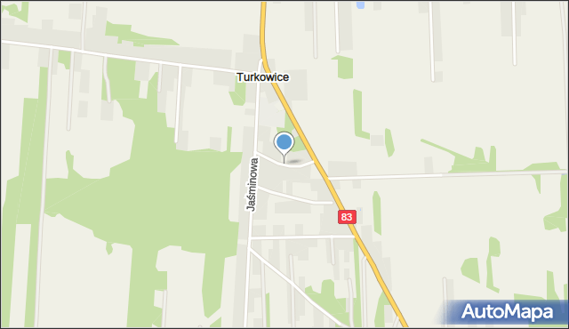 Turkowice gmina Turek, Wrzosowa, mapa Turkowice gmina Turek