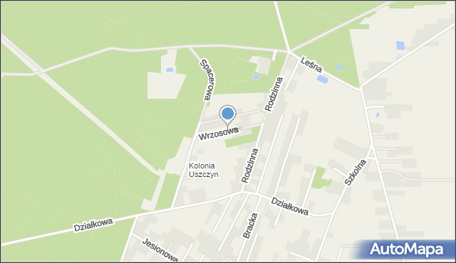 Uszczyn, Wrzosowa, mapa Uszczyn