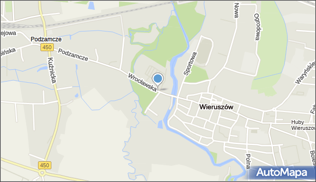 Wieruszów, Wrocławska, mapa Wieruszów