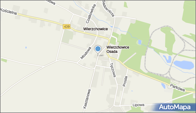 Wierzchowice gmina Krośnice, Wrocławska, mapa Wierzchowice gmina Krośnice