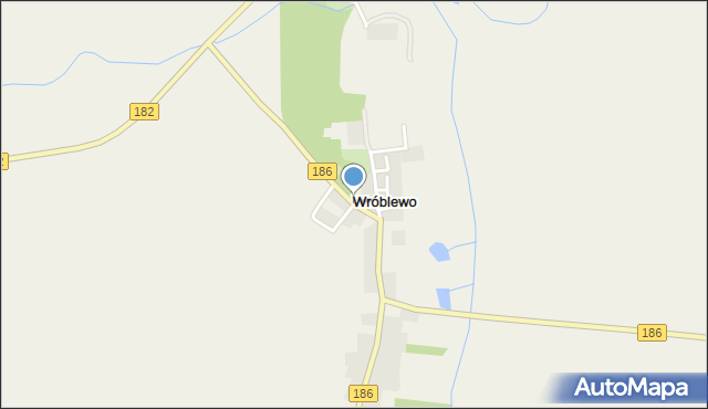 Wróblewo gmina Wronki, Wróblewo, mapa Wróblewo gmina Wronki