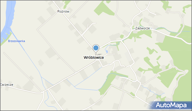 Wróblowice gmina Zakliczyn, Wróblowice, mapa Wróblowice gmina Zakliczyn