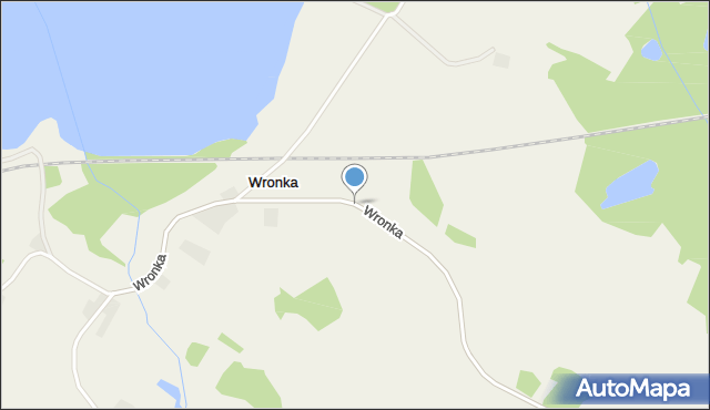 Wronka gmina Giżycko, Wronka, mapa Wronka gmina Giżycko