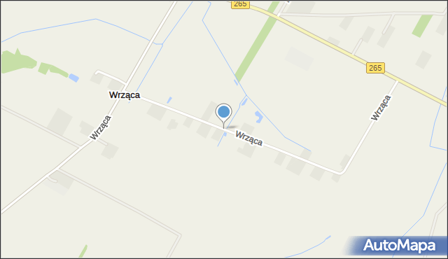 Wrząca gmina Gostynin, Wrząca, mapa Wrząca gmina Gostynin