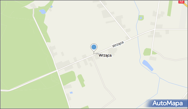 Wrząca gmina Turek, Wrząca, mapa Wrząca gmina Turek