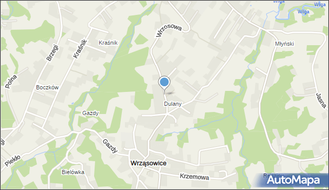 Wrząsowice, Wrzosowa, mapa Wrząsowice