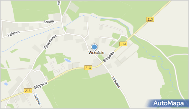 Wrzeście gmina Słupsk, Wrzeście, mapa Wrzeście gmina Słupsk