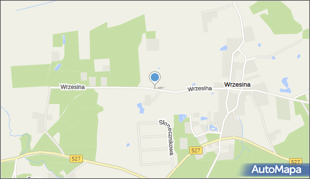 Wrzesina gmina Jonkowo, Wrzesina, mapa Wrzesina gmina Jonkowo