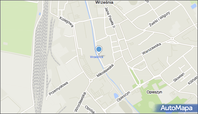 Września, Wrzosowa, mapa Wrześni