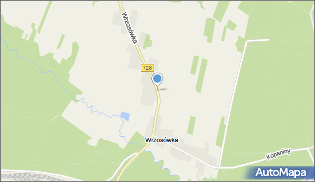 Wrzosówka gmina Małogoszcz, Wrzosówka, mapa Wrzosówka gmina Małogoszcz