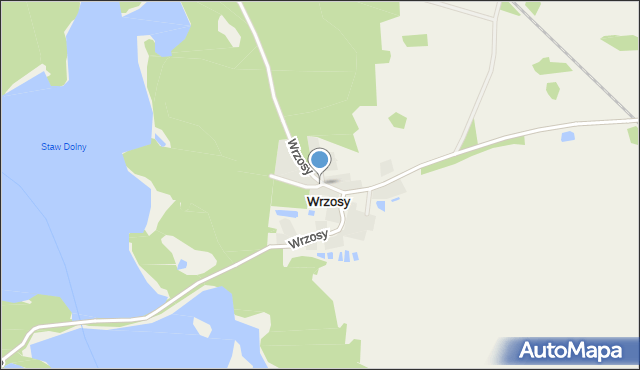 Wrzosy gmina Wołów, Wrzosy, mapa Wrzosy gmina Wołów