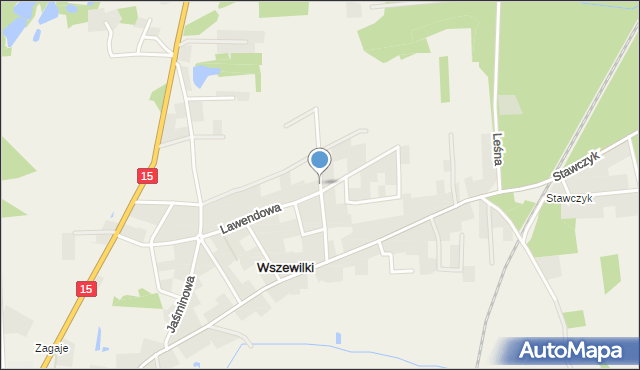 Wszewilki, Wrzosowa, mapa Wszewilki