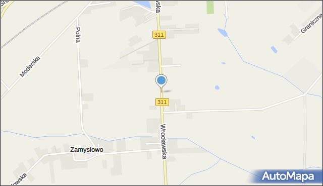 Zamysłowo, Wrocławska, mapa Zamysłowo