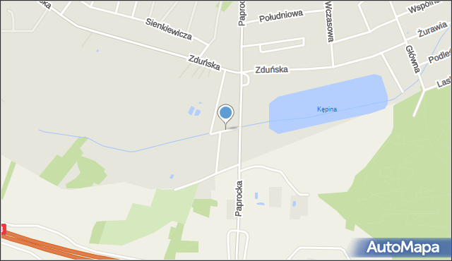 Zduńska Wola, Wrzosowa, mapa Zduńska Wola