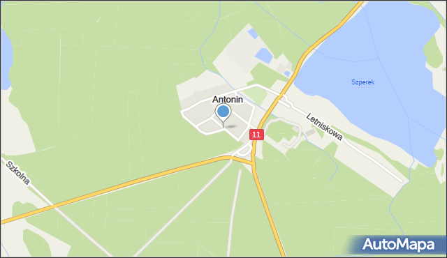 Antonin gmina Przygodzice, Wspólna, mapa Antonin gmina Przygodzice