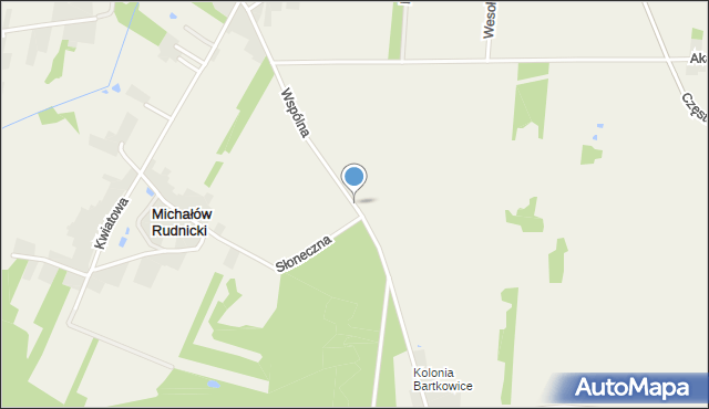 Bartkowice, Wspólna, mapa Bartkowice