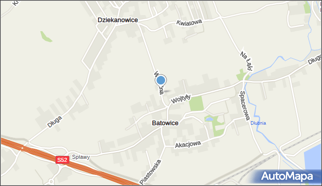 Batowice, Wspólna, mapa Batowice