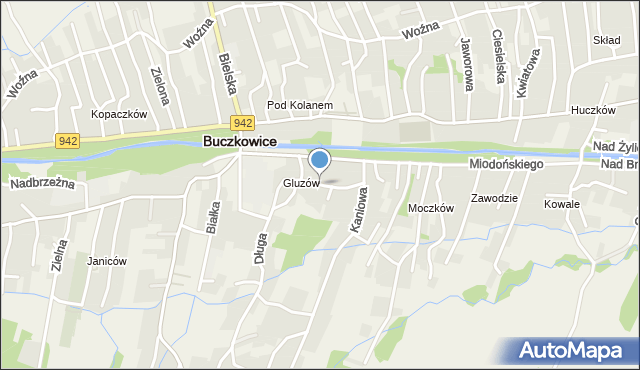 Buczkowice, Wspólna, mapa Buczkowice