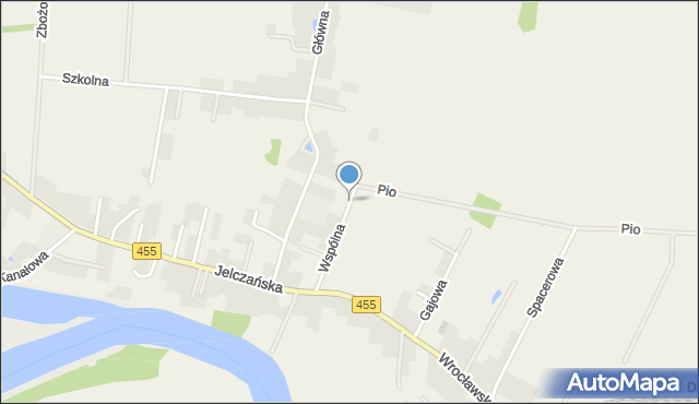 Czernica powiat wrocławski, Wspólna, mapa Czernica powiat wrocławski