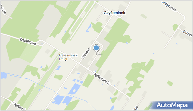 Czyżeminek, Wspólna, mapa Czyżeminek