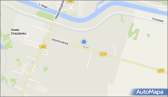 Drezdenko, Wschodnia, mapa Drezdenko