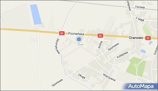 Granowo powiat grodziski, Wspólna, mapa Granowo powiat grodziski