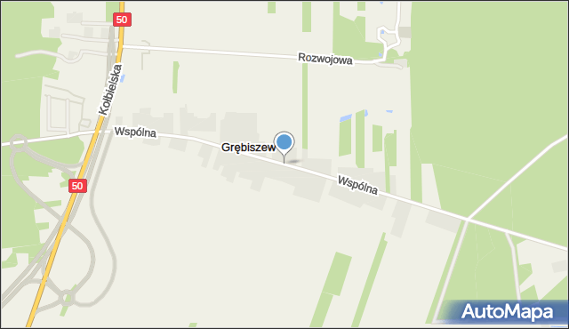 Grębiszew, Wspólna, mapa Grębiszew