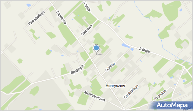 Henryszew, Wspólna, mapa Henryszew