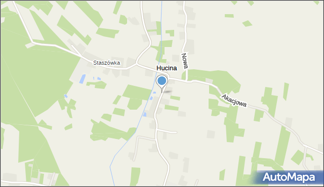 Hucina, Wspólna, mapa Hucina