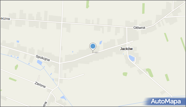 Jacków gmina Kruszyna, Wspólna, mapa Jacków gmina Kruszyna