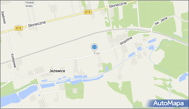 Jeżewice gmina Tarczyn, Wspólna, mapa Jeżewice gmina Tarczyn