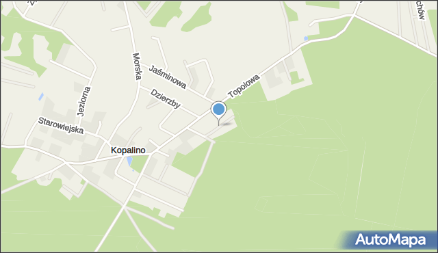 Kopalino, Wschodnia, mapa Kopalino