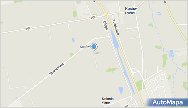 Kosów Lacki, Wspólna, mapa Kosów Lacki