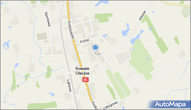 Kowale Oleckie, Wspólna, mapa Kowale Oleckie