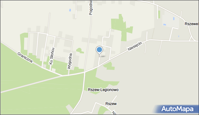 Krzywiec gmina Aleksandrów Łódzki, Wspólna, mapa Krzywiec gmina Aleksandrów Łódzki