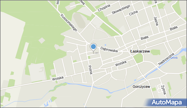 Łaskarzew, Wspólna, mapa Łaskarzew