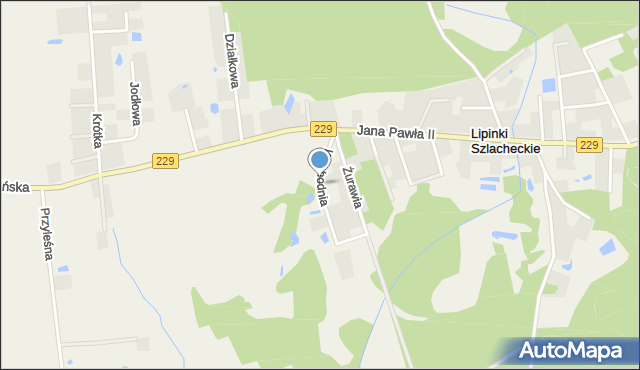 Lipinki Szlacheckie, Wschodnia, mapa Lipinki Szlacheckie