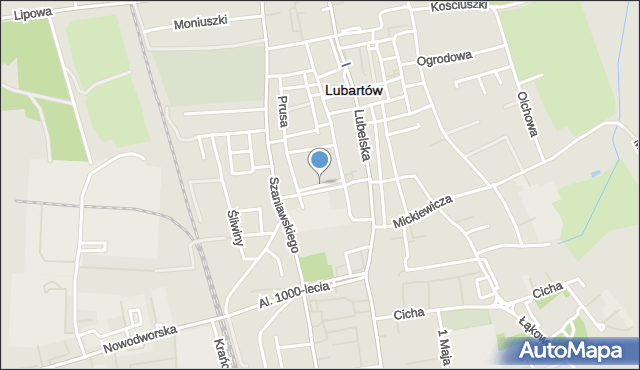 Lubartów, Wspólna, mapa Lubartów