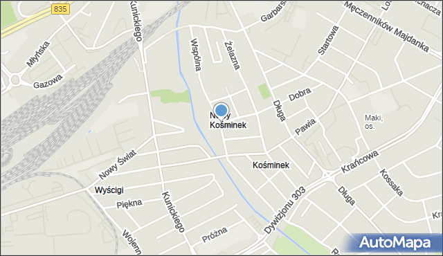 Lublin, Wspólna, mapa Lublina