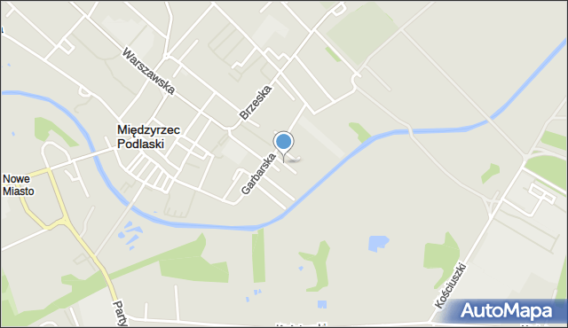 Międzyrzec Podlaski, Wschodnia, mapa Międzyrzec Podlaski