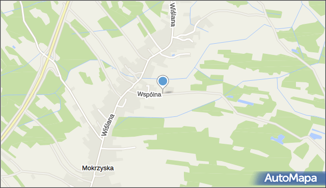 Mokrzyska, Wspólna, mapa Mokrzyska