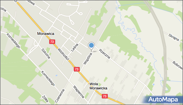 Morawica powiat kielecki, Wspólna, mapa Morawica powiat kielecki