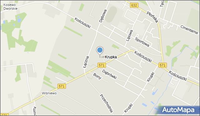 Nasielsk, Wspólna, mapa Nasielsk